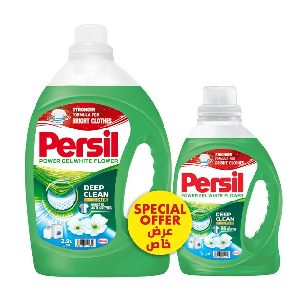 Persil Power gel White Flower Laundry Detergent With Deep Clean Technology - 2.9 +