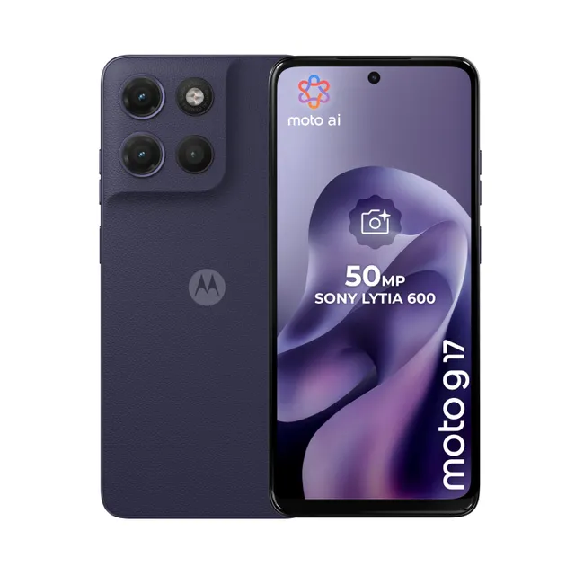 Motorola G17 4G Smartphone, 4 GB RAM, 256 GB Storage, Evening Blue