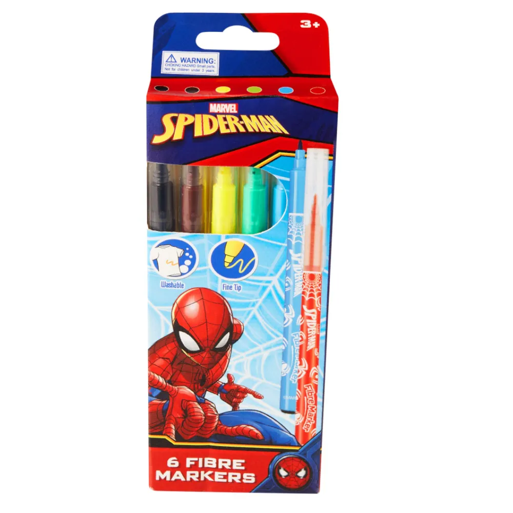 SMD Spider-Man أقلام فايبر 6Pc