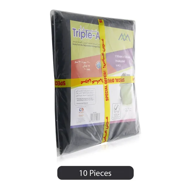 Tripple A Heavy Duty Bio-Degradable Garbage Bags - 10 Pieces