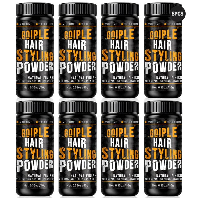 Goiple Hair Styling Powder for Men - Natural Look VolumizingTexturizing Powder With Flexible Hold - Easy to Apply, No Oil/Greasy/Residue (8pcs