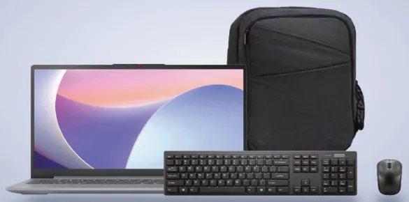 Idea pad slim + Lenovo KB+MSE & Dicota Bag v3 Combo V15IRU8; Intel Core i3; 8GB RAM; 256GB SSD