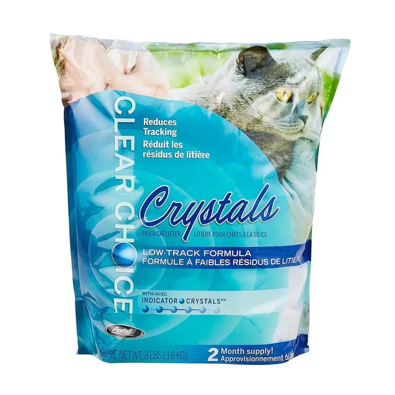 Clear Choice رمل قطط كريستال سيليكا 8LBS