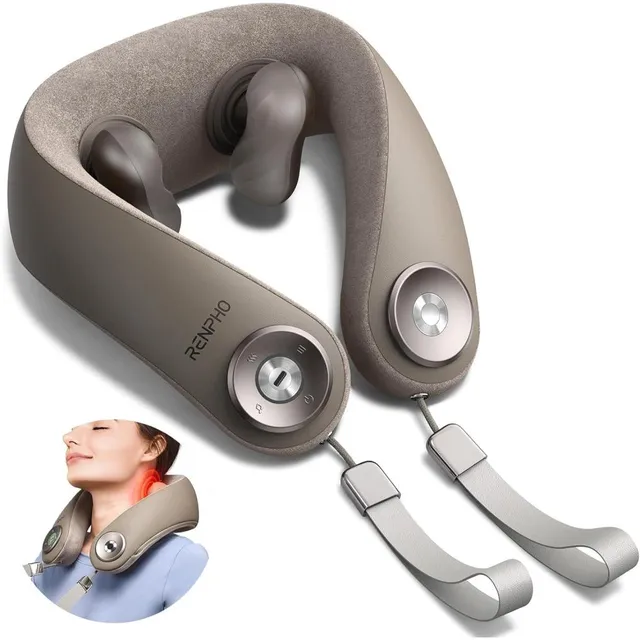 Renpho Cordless Neck Massager with Heat 2025 Upgraded 6D Cordless