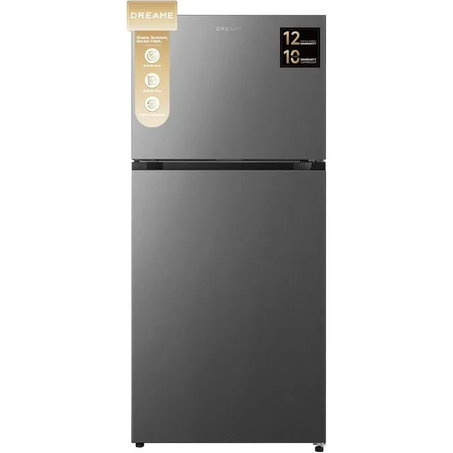 Dreame Top Mount Refrigerator, Gross Capacity, Total No Frost, Multi-Air Flow, Inverter Compressor, Digital Touch Control, Titanium Silver, DRT670ASC