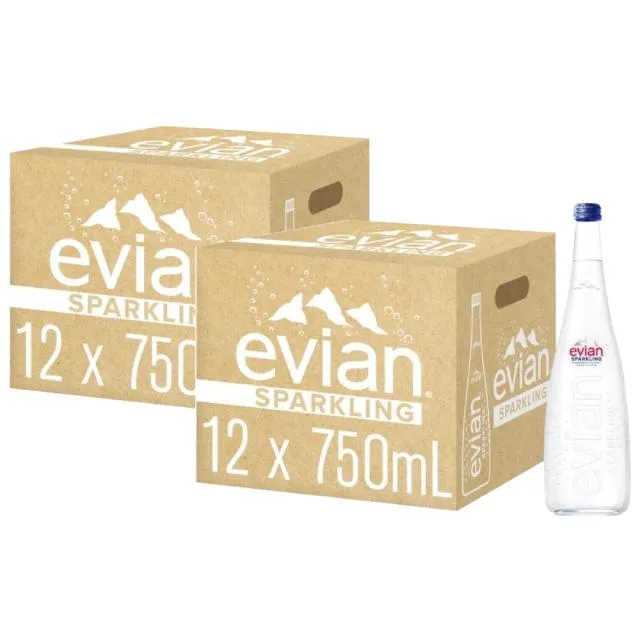 Evian مياه معدنية فوارة بيرييه