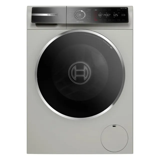 Bosch Series 8 Free-Standing Washing Machine, Front Loader, Silver inox, WGB2440XGC