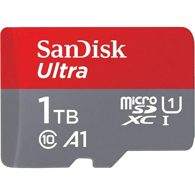 Sandisk Ultra UHS I MicroSD Card, 1 TB, 150MB/S, Gray/Red, SDSQUAC-1T00-GN6MN