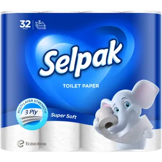 Selpak ورق تواليت 3 طبقات، 32 لفة
