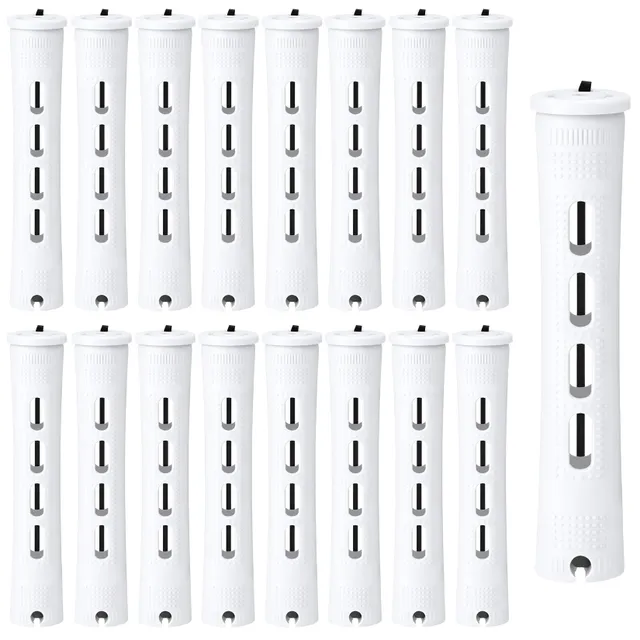 Mindow 60 Pcs Perm Rods for Long Hair, Cold Wave Perm Rods Set for Women's LongShort Plastic Curling Rollers for Hair Curling and DIY Hairdressing Styling Tool(0.63 x 3.22 inches