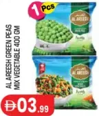 Al Areesh Green Peas / Mix Vegetable