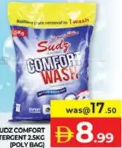 Sudz Comfort Detergent Poly Bag