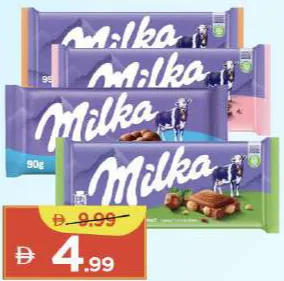 Milka Chocolate Wholenut/Strawberry/Triple Caramel