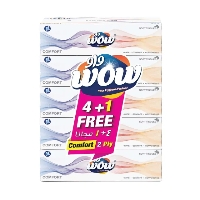 Wow Face Tissue - 5 x 130's