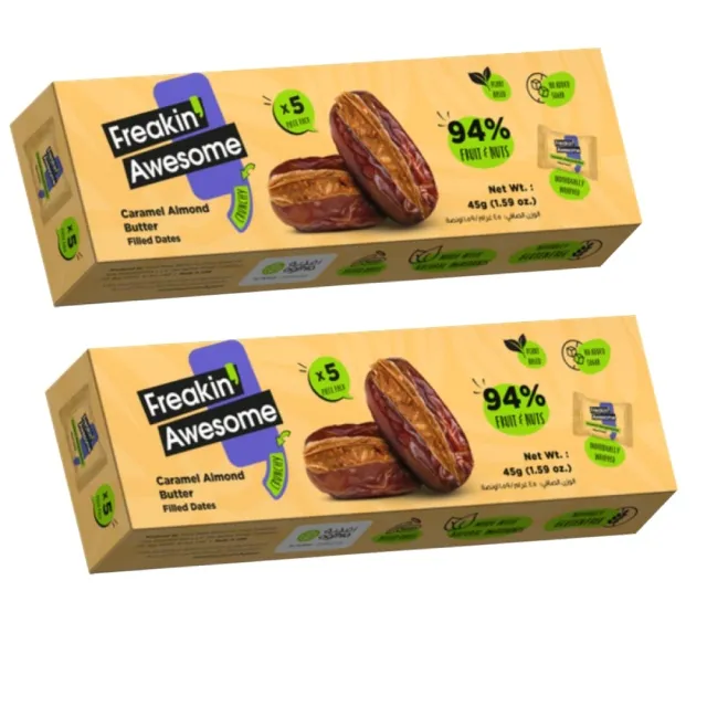 Freakin' Awesome Filled Dates Caramel Almond Butter