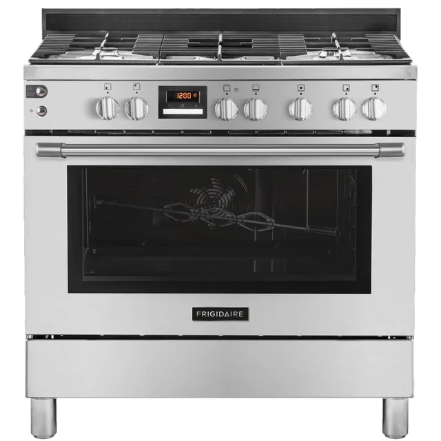 Frigidaire 90x60 cm 5 Burner Gas Cooker, Stainless Steel, FNGN90JGBS