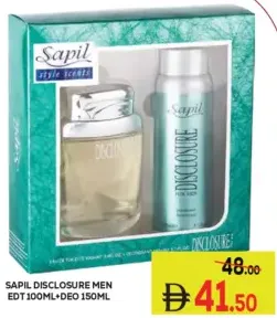 Sapil Disclosure Men Edt + Deo