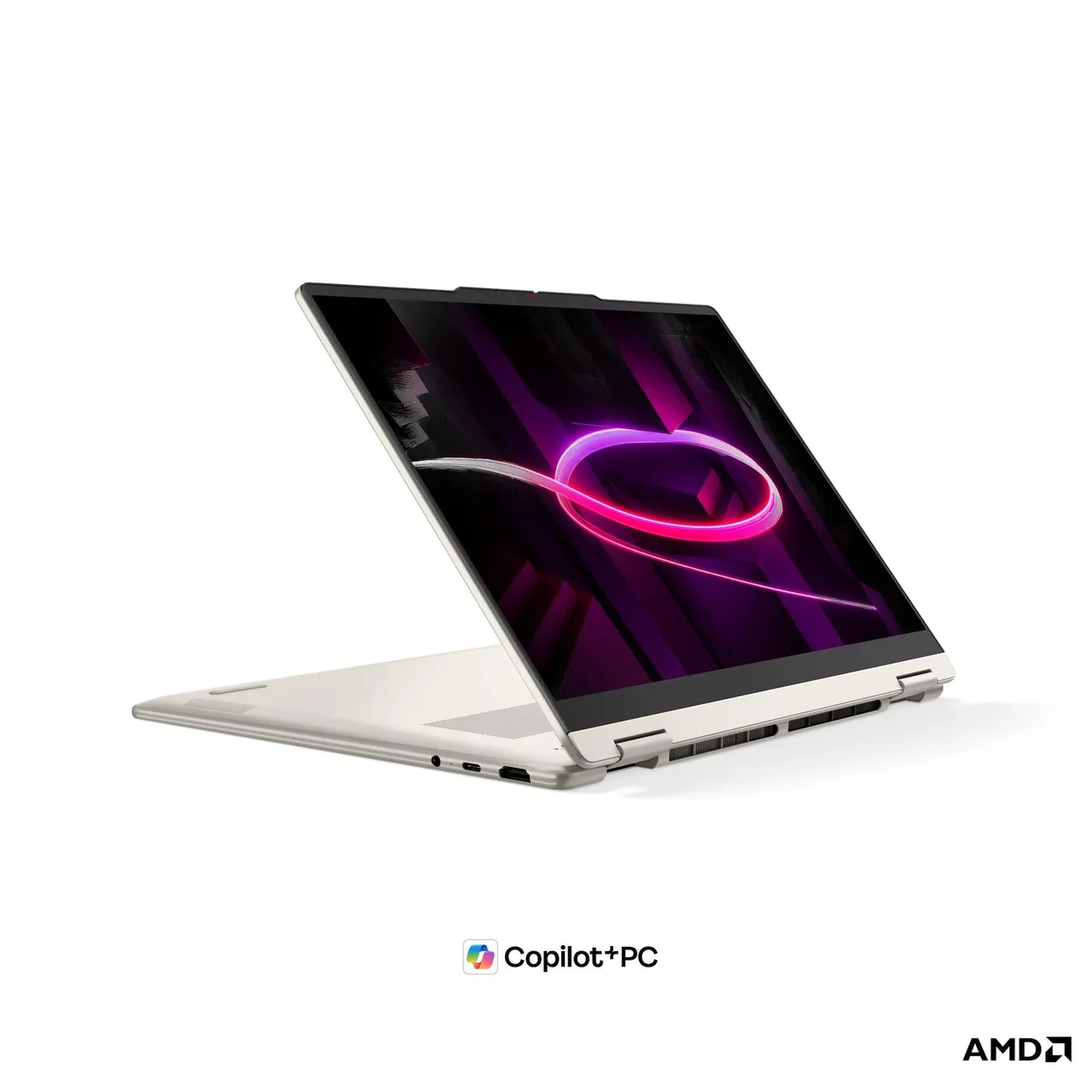 Lenovo Yoga 7a 2 في 1، شاشة 14 Inches WUXGA OLED، معالج AMD Ryzen AI 7 445، رسومات AMD Radeon 840M مدمجة، رام 24GB، تخزين 512GB SSD، لوحة مفاتيح ENG مضيئة، Win11 Home، لون Seashell، 83TD0047US