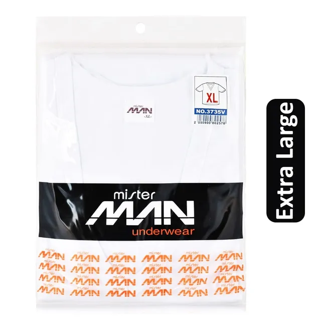 Mister Man Mister MNN Underwear T-Shirt for Men - White, Extra Large