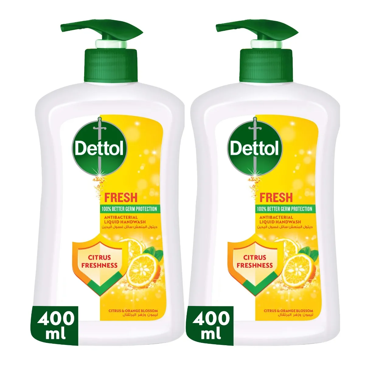 Dettol غسول يدين منعش مضاد للبكتيريا برائحة الحمضيات وزهر البرتقال
