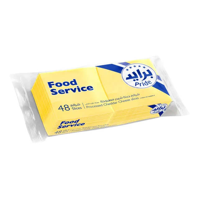 Pride Processed Cheddar Cheese Slices 48 Slices