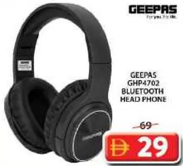 Geepas سماعة رأس بلوتوث ghp4702