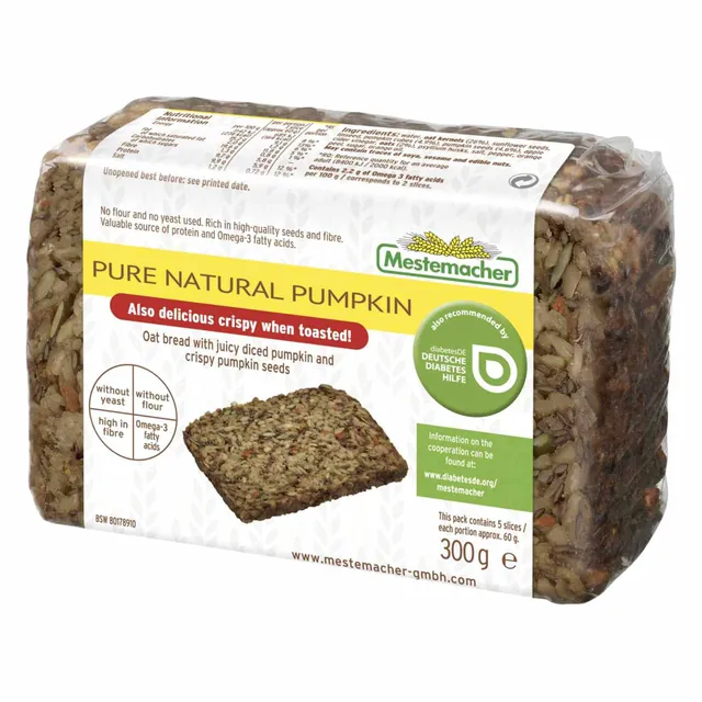 Mestemacher Pure Natural Pumpkin Oat Bread