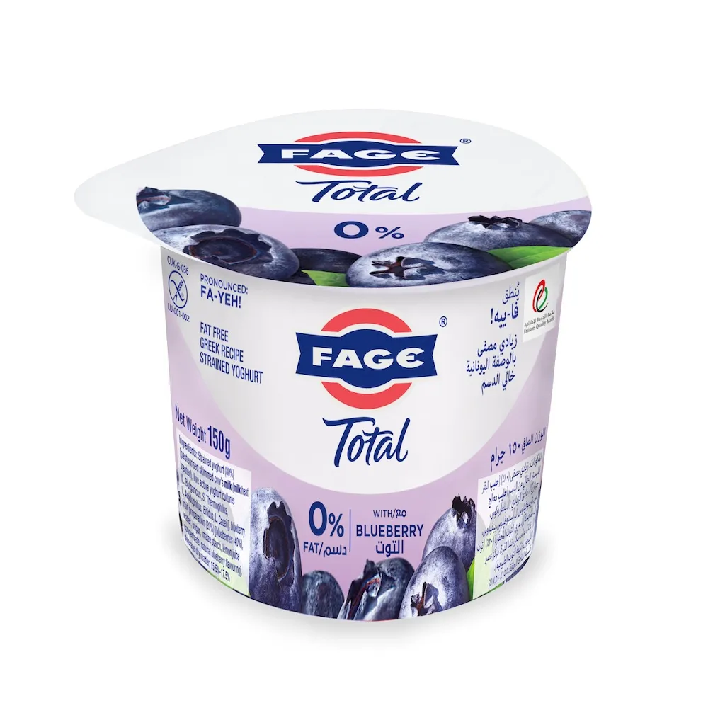 Fage Total زبادي بالتوت الأزرق 0% دسم