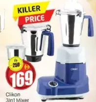 Clikon 3In1 Mixer Grinder 750w