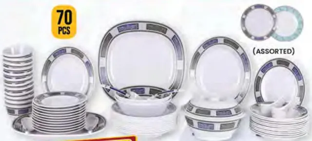 Royalford Melamine Ware Dinner Set RF12675 / 76; Assorted