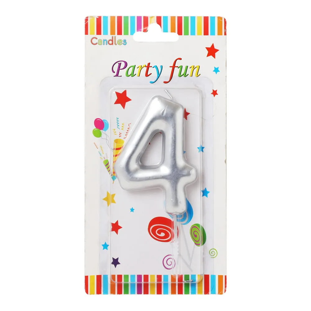 Party Fun شموع رقم 4 - 1 pcs
