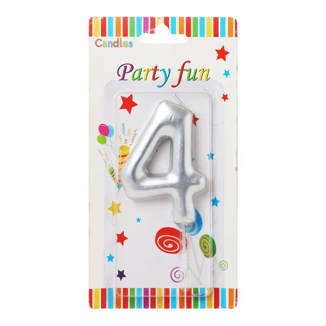 Party Fun Number 4 Digit Candles - 1 Piece