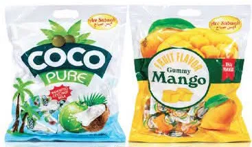 Ace Saba Ah Coconut or mango sweets