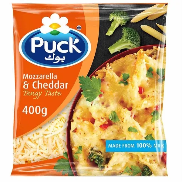 Puck جبنة موزاريلا وشيدر من بوك