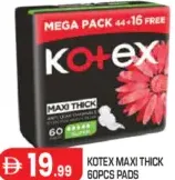 Kotex Maxi Thick Pads