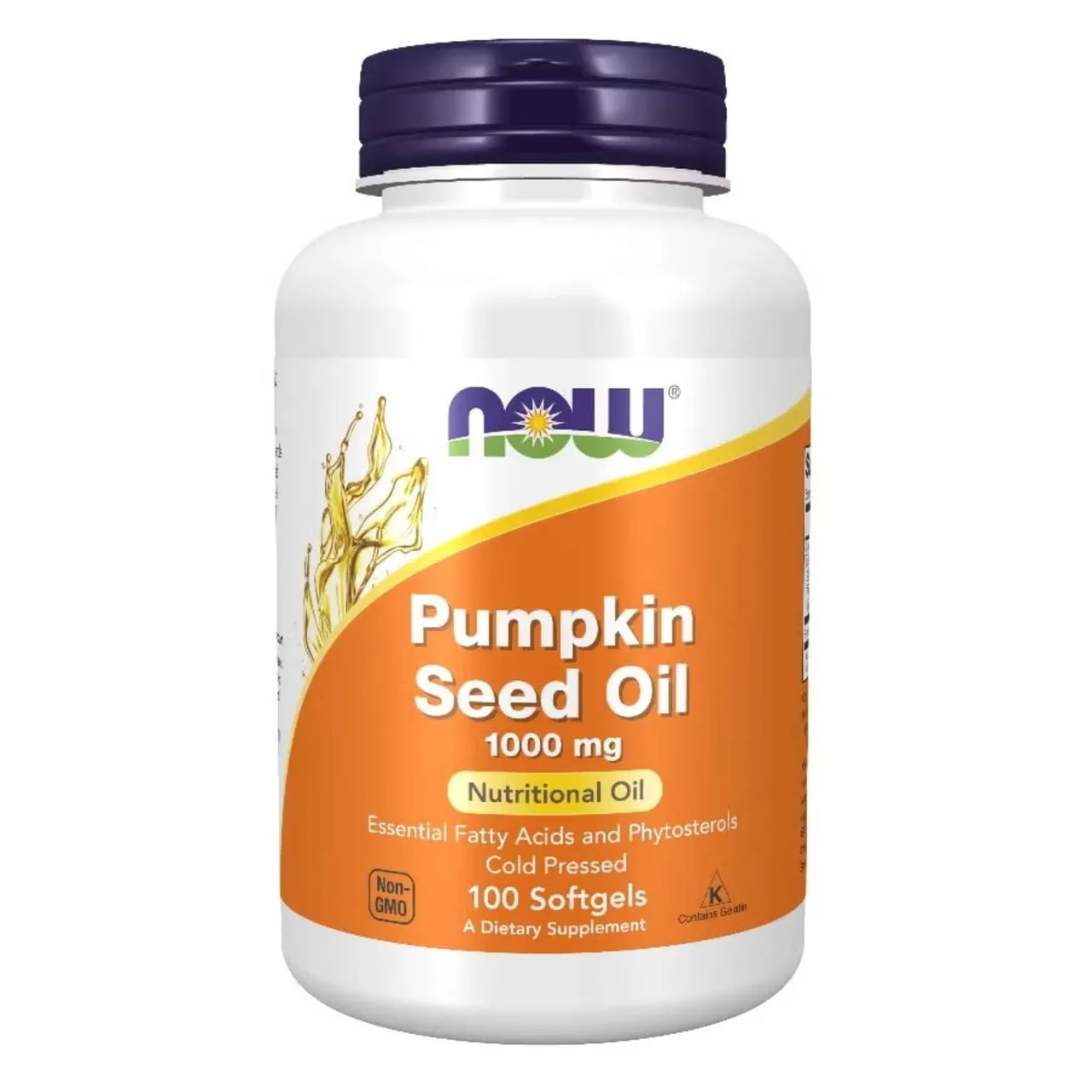 Now Foods زيت بذور اليقطين 100 mg، 100 كبسولة هلامية