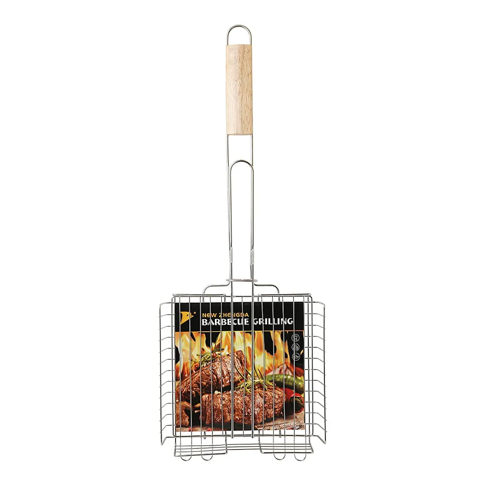 New Zhengda شواية BBQ ZDBQ-62 بمقبض خشبي - مقاس واحد One Size