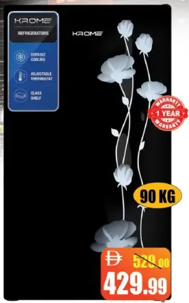 Krome Single Door Glass Refrigerator