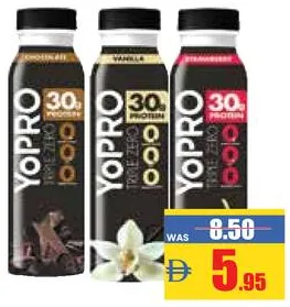 YoPRO Flavoured Milk Chocolate / Vanilla / Strawberry