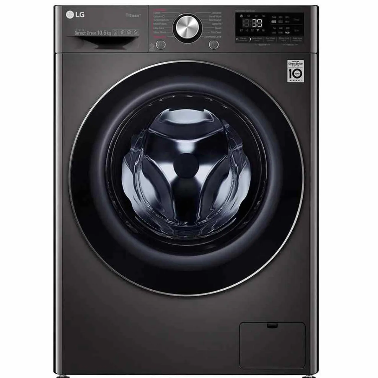 LG غسالة تحميل أمامي F4V9RWP2E، أسود
