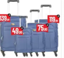 Orami Light Weight 4wheel Nylon Trolly L65