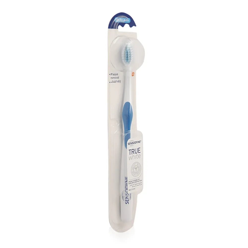 Sensodyne فرشاة أسنان ترو وايت ناعمة، متعددة الألوان