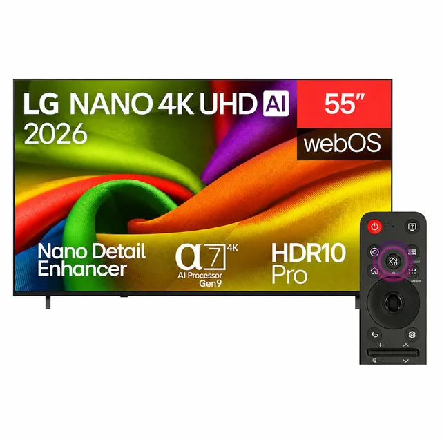 LG 55-Inch 4K Ultra HD, Smart NanoCell AI TV, 55NU850B6LA, Black