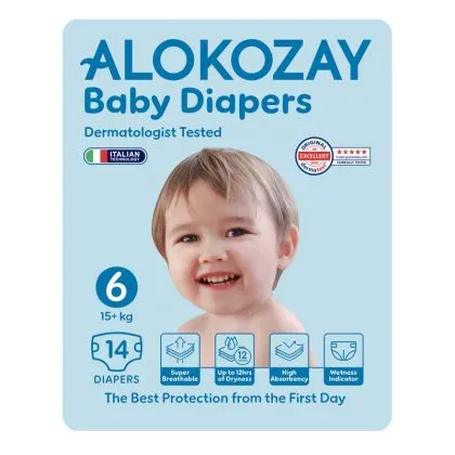 Alokozay Premium Baby Diapers Size 6 (15+ Kg) - 14 Pcs
