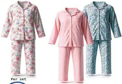 Ladies pyjama set assorted Long Sleeve