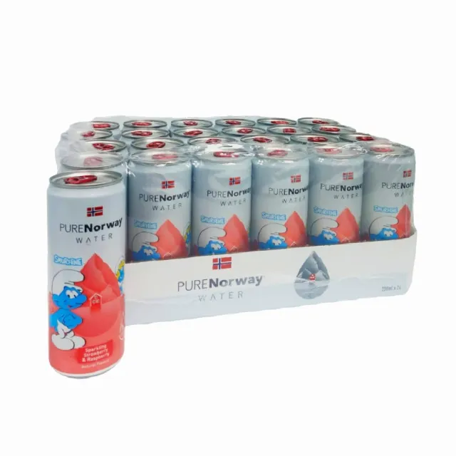 PureNorway Sparkling Water Smurf, Strawberry & Raspberry