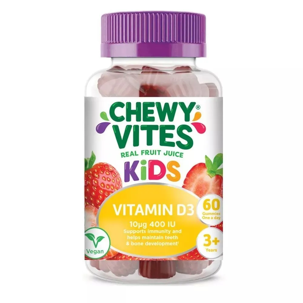 Chewy Vites حلاو فيتامين D3 للأطفال 400IU - 60 Pcs