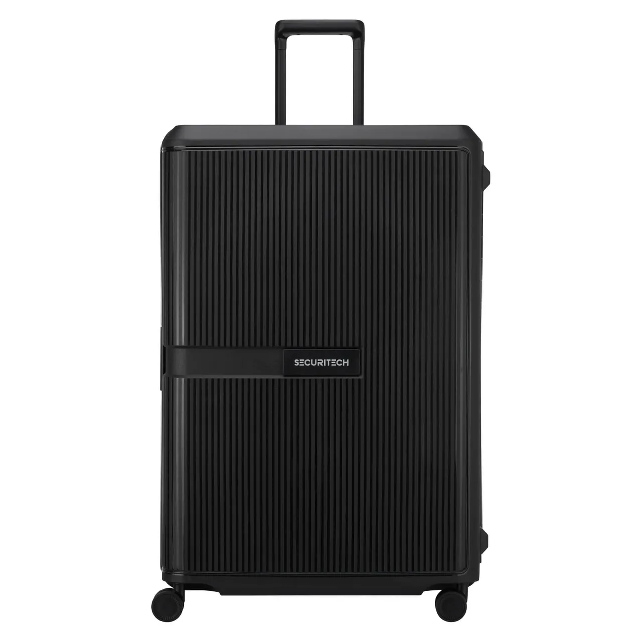 Delsey حقيبة سفر بعجلات Paris Securitech Stone 4 بعجلات مزدوجة، هيكل صلب، أسود، 82cm