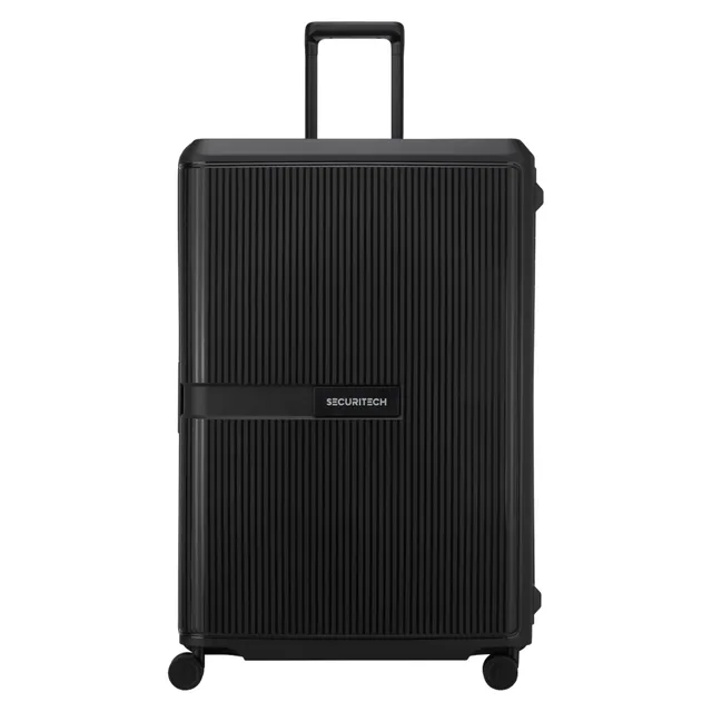 Delsey Paris Securitech Stone 4 Double Wheels Luggage Hard Trolley Black 82cm