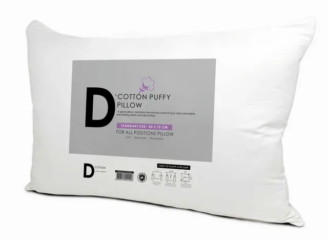 D Cotton Puffy Pillow 100% C